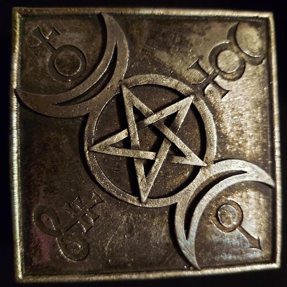 Goth moon and star trinket dish